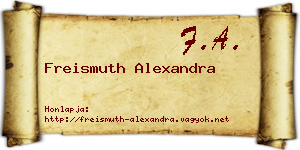 Freismuth Alexandra névjegykártya