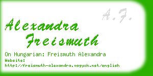 alexandra freismuth business card